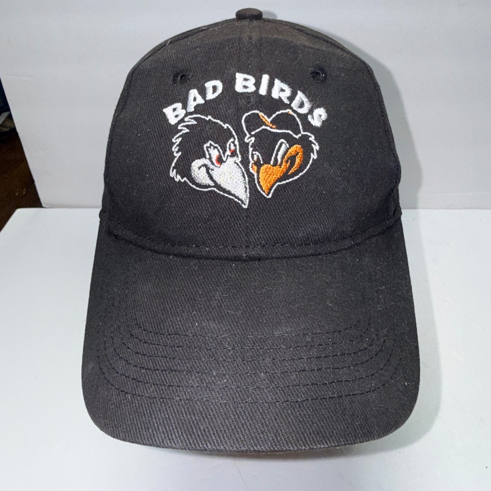 VTG Bad Birds Embroidered Baseball Cap Hat Black Adjustable‎ Cotton Men's